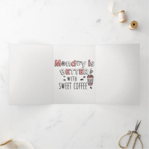 Maandag is beter met zoete koffie drieluik aankondiging