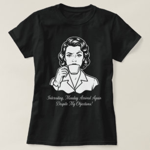 Maandag is weer terug Retro sarcastisch T-shirt