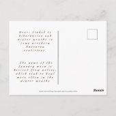 Maandag januari Dieren en elementen Briefkaart (Achterkant)