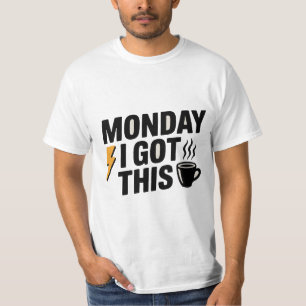 Maandag kreeg ik dit Koffie & Motivatie T-shirt