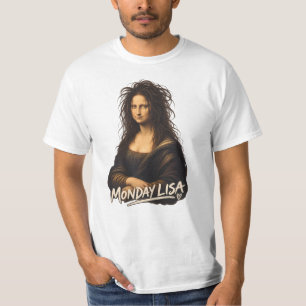 Maandag Lisa Grappige Renaissance Kunst T-shirt