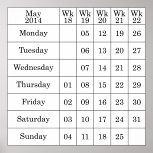 Maandag mei 2014 poster