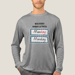 Maandag, “Mon-Yay: The Power Start Tee” Motivatie Tri-Blend Shirt