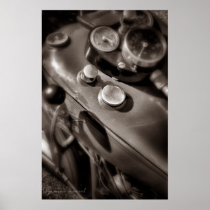 Maandag motorrijwiel poster