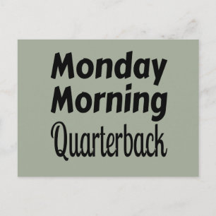 Maandag 's ochtends Quarterback Sports Funny Footb Briefkaart