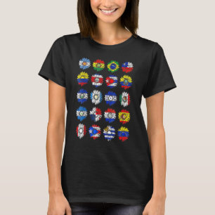 Maandag van het heispanische erfgoed in de Letten T-shirt