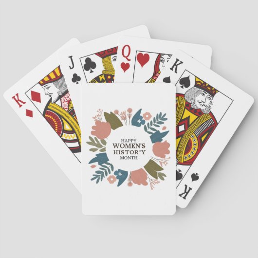 Maandag vrouwengeschiedenis pokerkaarten (Achterkant)