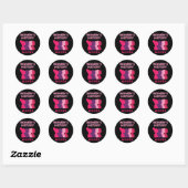 Maandag vrouwengeschiedenis ronde sticker (Vel)