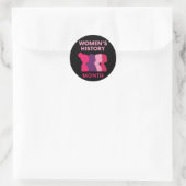 Maandag vrouwengeschiedenis ronde sticker (Tas)