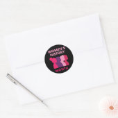 Maandag vrouwengeschiedenis ronde sticker (Envelop)