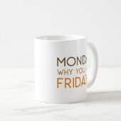 Maandag Waarom je niet vrijdag Koffiemok (Voorkant rechts)