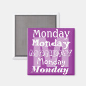 Maandag Werkdag van de week Magnet Magneet (Voorkant / Achterkant)