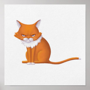 Maandagochtend Kattengezicht Poster