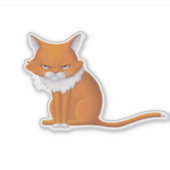 Maandagochtend Kattengezicht Sticker (Voorkant)