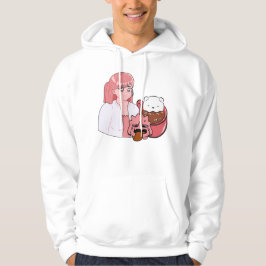 Maandagochtend Koffie Vibe – Kawaii Anime Meisje & Hoodie