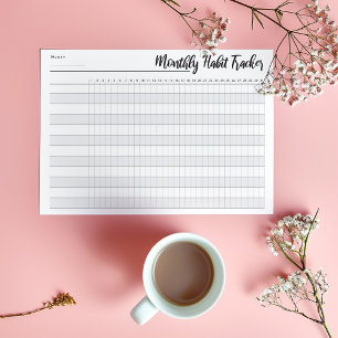 Maandelijks aantekenblok voor handmatige invoer notitieblok