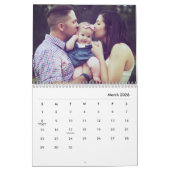 Maandelijks gepersonaliseerde multi foto's familie kalender (Mar 2026)