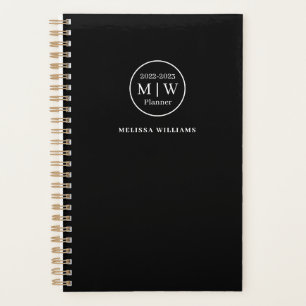 Maandelijks Maandelijks Maandelijks Elegant Black Planner