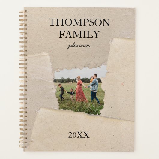 Maandelijks op maat gemaakte foto van  papier planner (Voorkant)