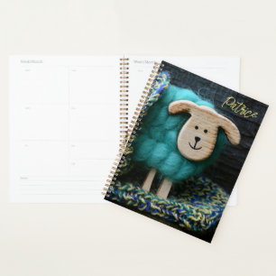 Maandelijks schapenbrei-logboek kalender notitiebo planner