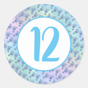 Maandelijkse baby mijlpaal ronde sticker