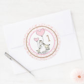 Maandelijkse Baby mijlpaal Ronde Sticker (Envelop)