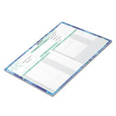 Maandelijkse begroting en Bill Tracker Blue Green Notitieblok (Schuin)