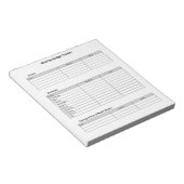 Maandelijkse budgettracker notitieblok (Schuin)