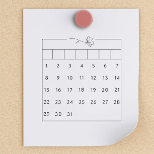 Maandelijkse bullet journaal kalender gewoonte tra rubberstempel