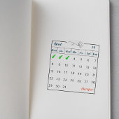 Maandelijkse bullet journaal kalender gewoonte tra rubberstempel