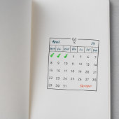 Maandelijkse bullet journaal kalender gewoonte tra rubberstempel