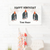 Maandelijkse Chimpanzee-partydieren Spandoek (Insitu)