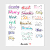 Maandelijkse decoratieve aangepaste Stickers voor (Vel)