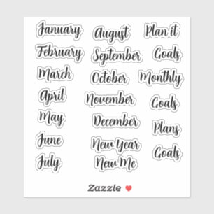 Maandelijkse decoratieve aangepaste Stickers voor