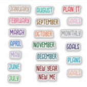Maandelijkse decoratieve planner Stickers (Voorkant)