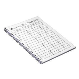 Maandelijkse factuur tracker notitieboek