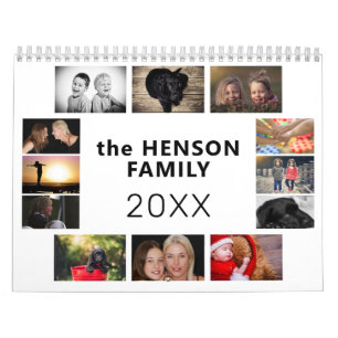 Maandelijkse foto's van familiekalender kalender