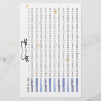 Maandelijkse Gewoonte Tracker 'Shine Like Stars' Briefpapier