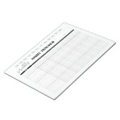 Maandelijkse Gewoonte Tracker Wit Notitieblok (Schuin)