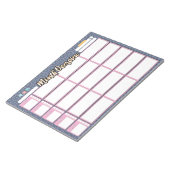 MAANDELIJKSE HOMESCHOOL-PLANNING 3-kolompad Notitieblok (Schuin)