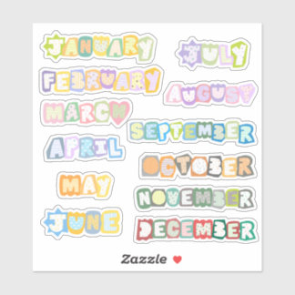 maandelijkse jaar journaalstickers sticker