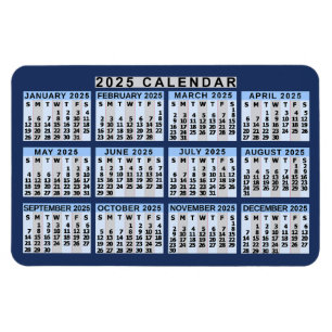 Maandelijkse kalender 2023 jaar - Gemakkelijk te l Magneet