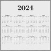 Maandelijkse kalender 2024 | Elke achtergrond Sticker (Voorkant)