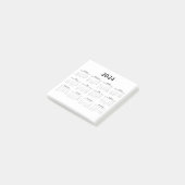 Maandelijkse kalender 2024 voor White Post-it Note (Schuin)