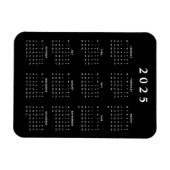 Maandelijkse kalender 2025 magneet (Horizontaal)