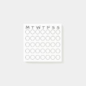 Maandelijkse kalender cirkels gewoonte tracker jou post-it® notes (Voorkant)