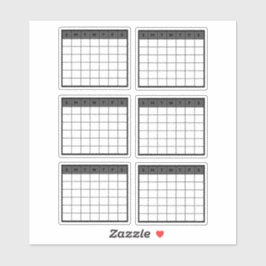 Maandelijkse kalender sticker