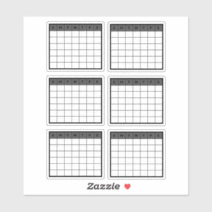 Maandelijkse kalender sticker
