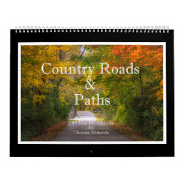 Maandelijkse kalender voor landwegen en paden