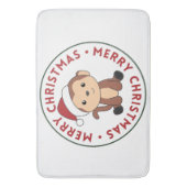 Maandelijkse kerstdagen winterdieren badmat (Voorkant Verticaal)